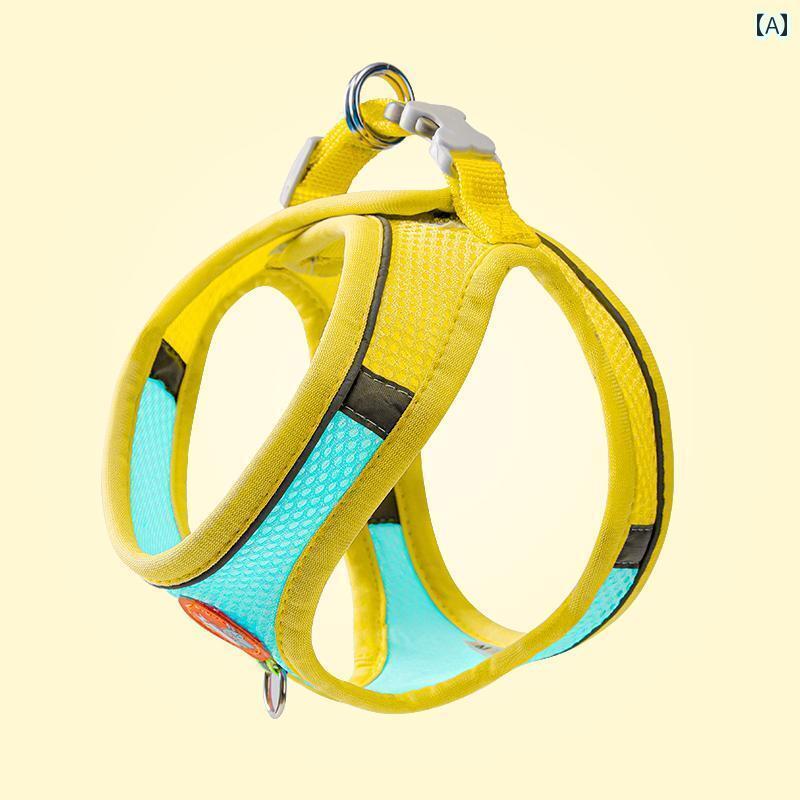 ハーネス リード ワンちゃん用 犬用 牽引 ロープ 小型 テディ ビション ポメラニアン 子犬用 ベスト チ..