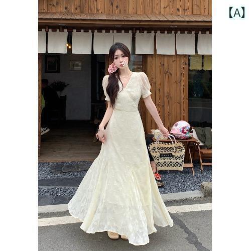 レディース ワンピース ロング丈 精巧 花柄の スカートは とても 美しい ドレス 夏 大きめ サイズ 太い mm ウエスト フィッシュ テール ロング スカート フレンチ