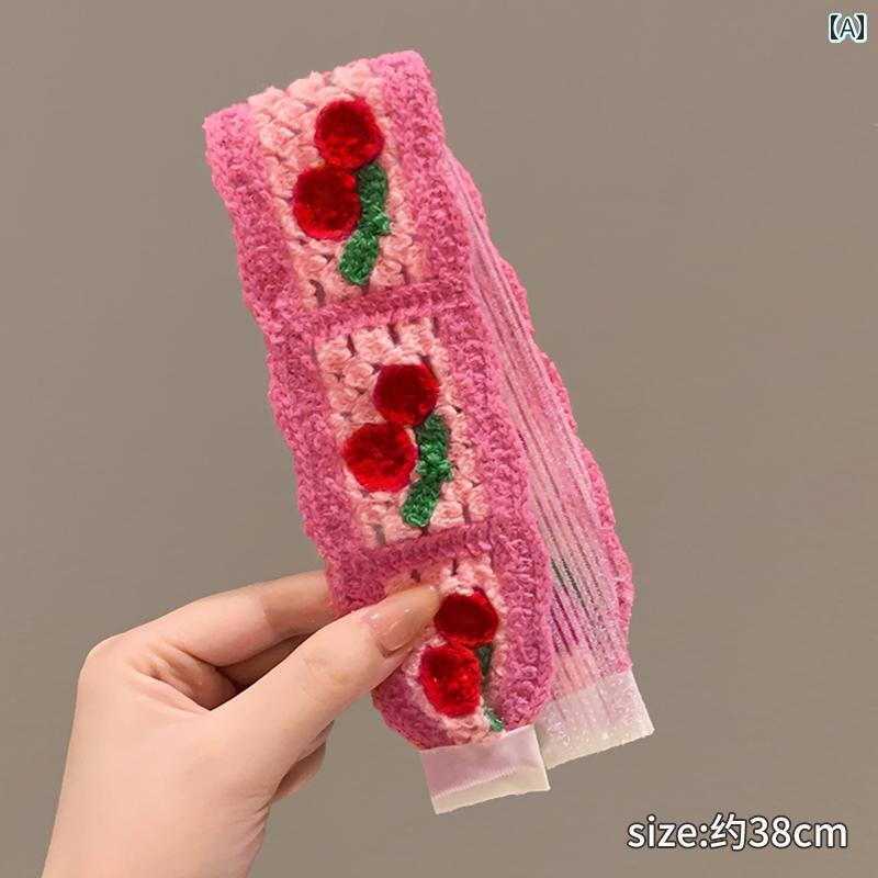 ヘッド アクセサリー バンド フランスの レトロ ニットの 子供用 2024年 ヘアアレンジメント アーティ..