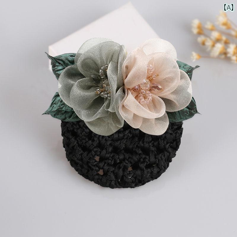 ヘアアクセアリー ヘアバンド レディース ヘッド フラワー 女性 レトロ 銀行 ホテル プロの 花 ヘア ネ..