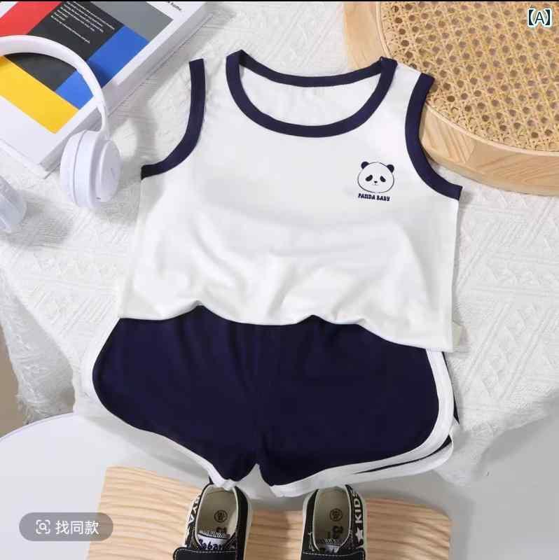ベビー服 涼しい 快適 子供用 ベスト スーツ 綿 半袖 Tシャツ ショート パンツ ツーピース 男の子 女の子 夏服 ベビー 服 薄手
