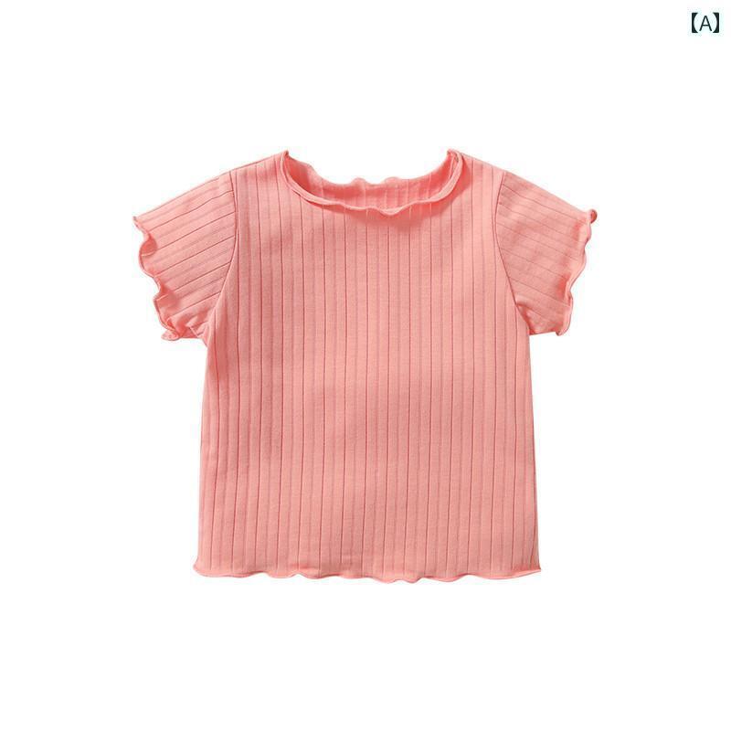 ベビー服 半袖 快適 女の子 半袖 Tシャツ 2025 赤ちゃんの 夏服 レイヤリング シャツ 子供用 トップス 夏