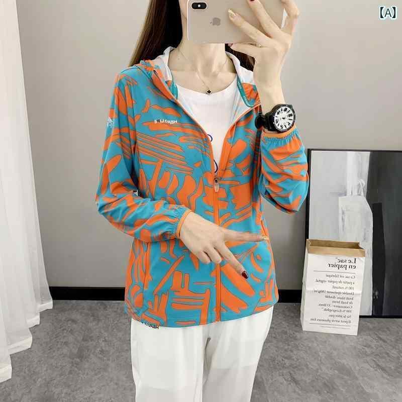 アウトドア ウェア レディース 迷彩の 薄手 ジャケット 女性用 夏用 紫外線 対策 日焼け防止 アウトドア スポーツ 速乾 通気性 肌触りの 良い ウィンドブレーカー