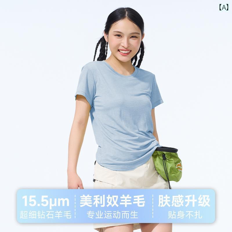 アウトドア ウェア レディース レインフォレスト ゾーン アウトドア メリノウール 速乾 衣類 レディース 長袖 メリノ新 日焼け防止 スポーツ Tシャツ