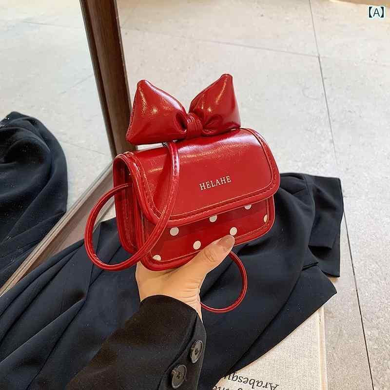 かわいい キッズショルダーバッグ おしゃれ 女の子用 子供用 ショルダーバッグ リボン 高級 ミニ レッ..