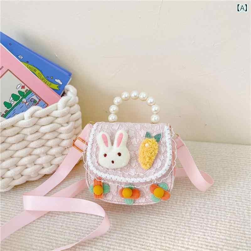 かわいい キッズショルダーバッグ おしゃれ 夏の 子供の かわいい パール ハンドヘルド ミニ バッグ 女..