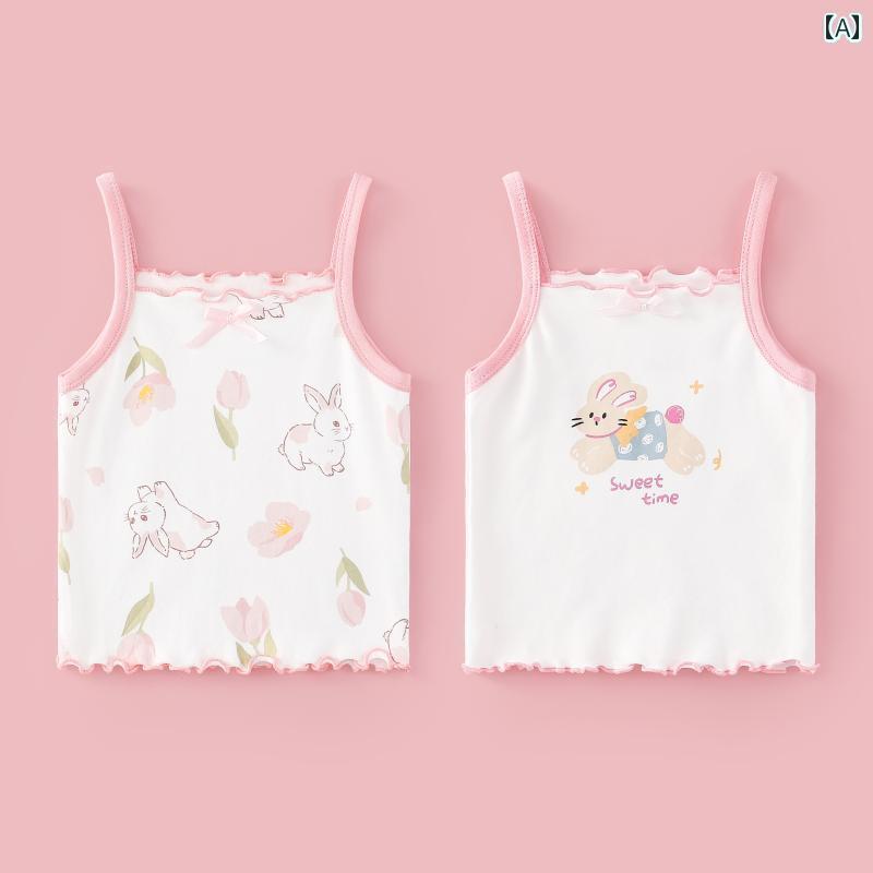 ベビー服 タンクトップ アニマル 2枚 セット ベビー 服 夏用 綿 キャミソール ベスト インナーウェア ..