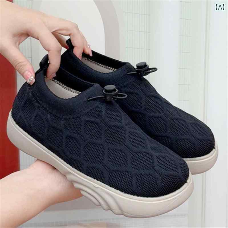 レディース 　シューズ 楽 秋 古風 布 靴 軽くて 快適 レディース シングル シューズ ソフト ソール ワン ステップマザー