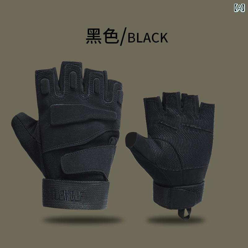 自転車 グルーブ 実用 タクティカル フィットネス アウトドア バイク スポーツ 指なし 手袋 メンズ ラ..