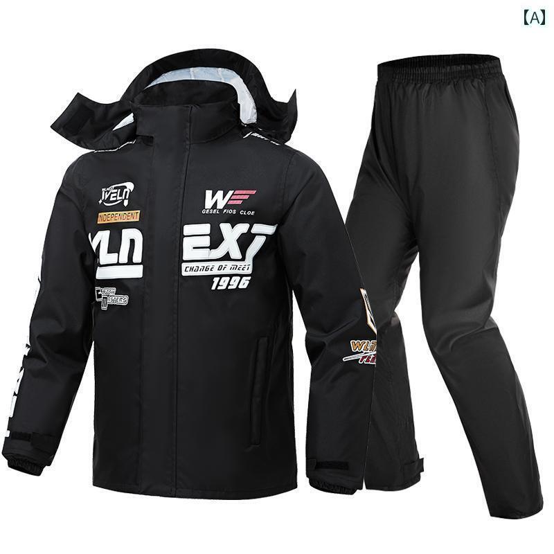 アウトドア かっぱ レインウェア Zhizhou オートバイ用 レインコート スーツ 男女兼用 ライディング レ..