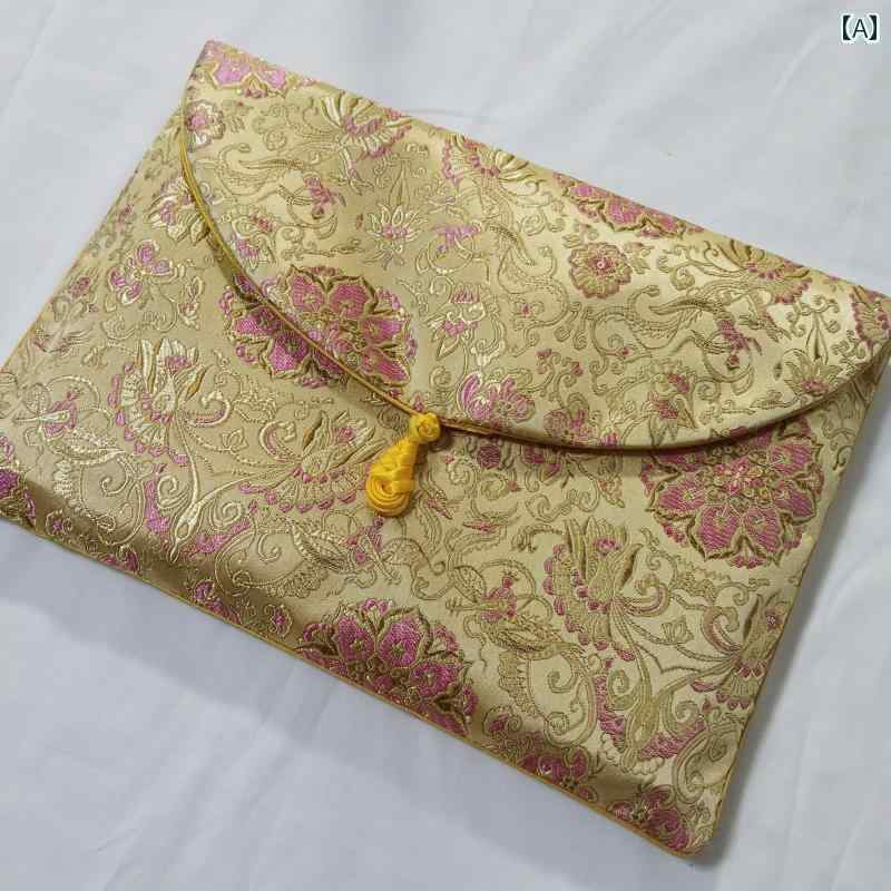 おしゃれな アクセサリー ポーチ 観音 花 ブック バッグ 包装 袋 二 重層 バックル 大中 経典 レトロ コピー ジュエリー