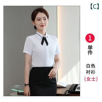 レディース ワーク ウェア ホテルの フロント デスク スタッフの 作業着 KTV ケータリング 秋用の ユニセックス プロ シャツ