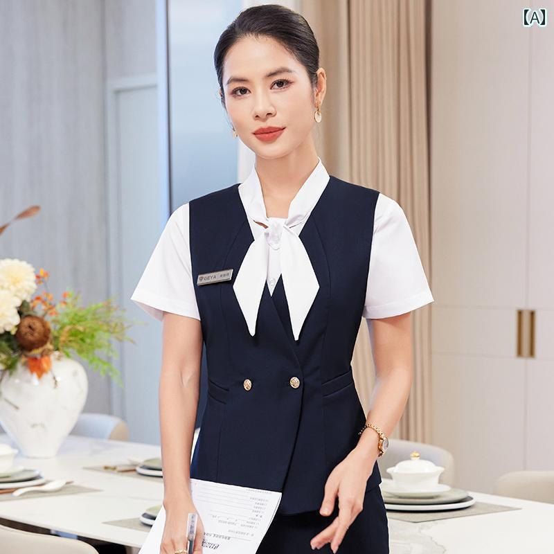レディース ワーク ウェア メンズ レディースの プロ ベスト スーツ ホテル レストランウェイター 作業..