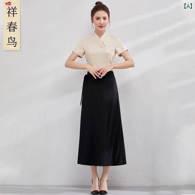 女性用 仕事服 ビジネス 美容 室 作業着 女性 高級 レストランウェイター フットバス フットセラピー 健康 クラブ 美容師 技術者 ユニフォーム セット