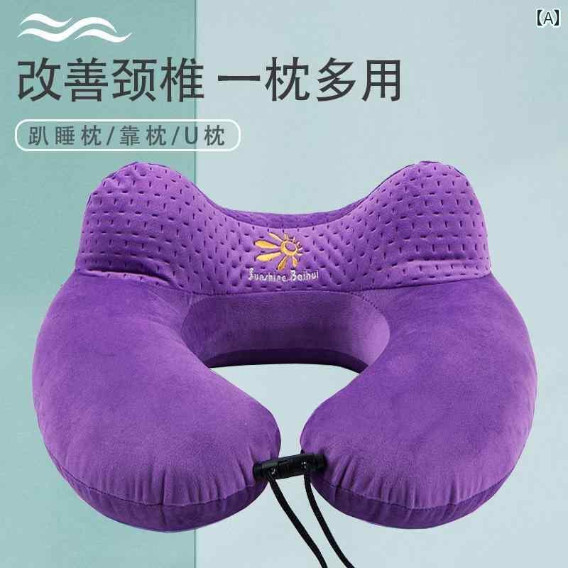 ネック ピロー 旅行 クッション 頸 椎 サポート U 字型 枕 首 旅行用 昼寝 学生の 座ったり 寝たりする 車や 飛行機の アーティファクト