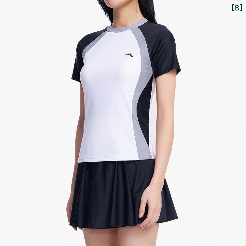 水着 ショートパンツ レディース Anta スモール ウエスト レディース スプリット 水着 スリム 日焼け防止 通気性 夏の新 プロ スポーツ 女性