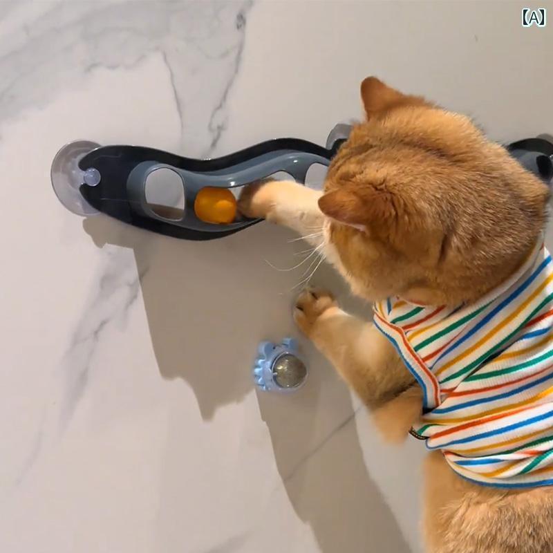 猫用 おもちゃ かわいい トラック 卓球 吸盤 猫の おもちゃ ペット パズル 自己 娯楽 アーティファクト 体力 消費 猫 特産 品