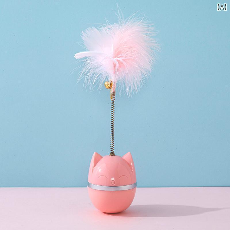 猫用 おもちゃ かわいい 猫の おもちゃ からかい 棒 羽根の タンブラー セルフ エンターテイメント ベル ターン テーブル アーティファクト 歯が 生え 始める 小さい 子猫の