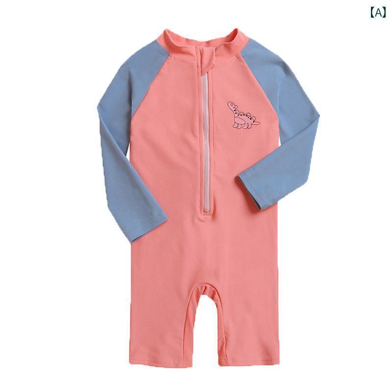 水着 ベビー用 男の子用 赤ちゃん 男の子 女の子 長袖 水着 恐竜 ホーン サーフィン スーツ 幼児 日焼け防止 速乾 ベビー 温泉