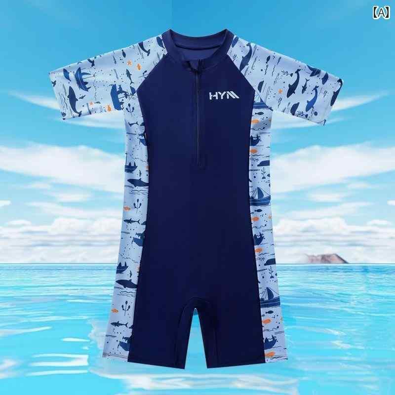 水着 ベビー用 男の子用 リトル イエロー ダック 子供用 ワンピース 速乾 日焼け防止 水着 2025年 中大 サイズ 男の子用