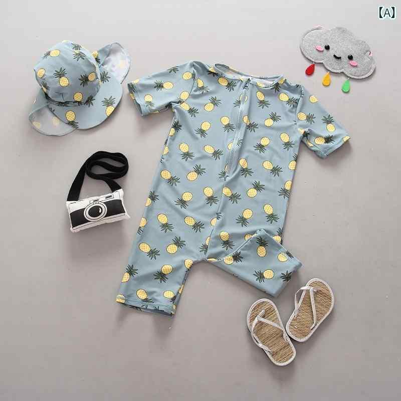 水着 ベビー用 男の子用 ベビー 水着 韓国 夏 パイナップル 男の子用 ワンピース 女の子 赤ちゃん 幼児..