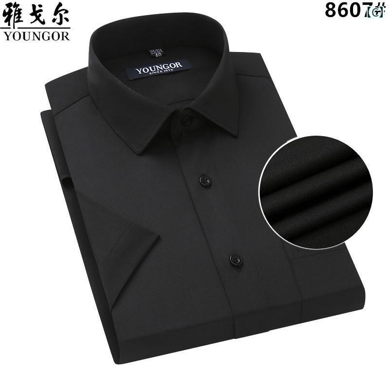Yシャツ ワークシャツ　メンズ ヤンガー メンズ 半袖 シャツ Xiaxin DP シワ 防止 アイロン フリー ビジネス カジュアル プロ 綿 ウェディング フォーマル