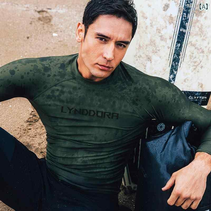 ウェットスーツ マリン スポーツ 日焼け防止 水着 メンズ サーフィン スーツ スプリット 速乾 クラゲ ..