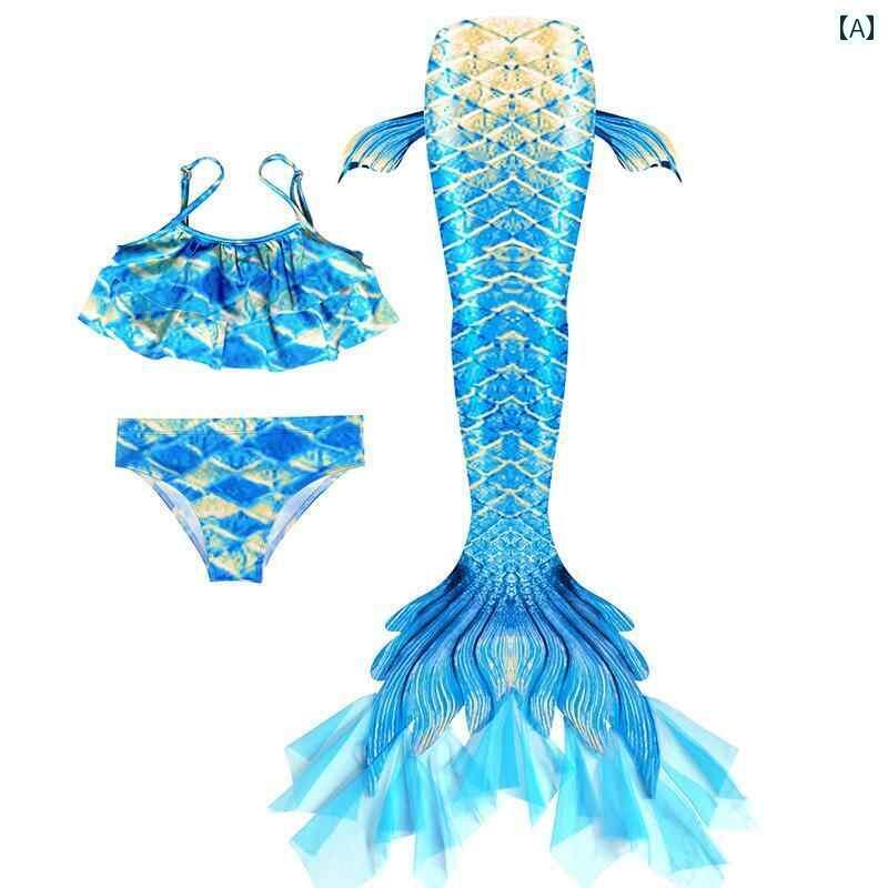 女の子用 かわいい マーメイド 2025年 女の子用 水着 マーメイド テール プリンセス ドレス ベビー 海..