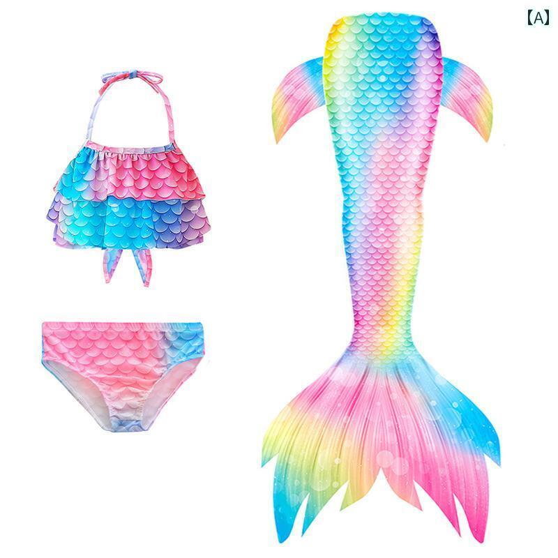 女の子用 かわいい マーメイド マーメイド テール 子供用 水着 女の子 プリンセス ドレス ビキニ 服 スプリット ベビー ウエスタンスタイル