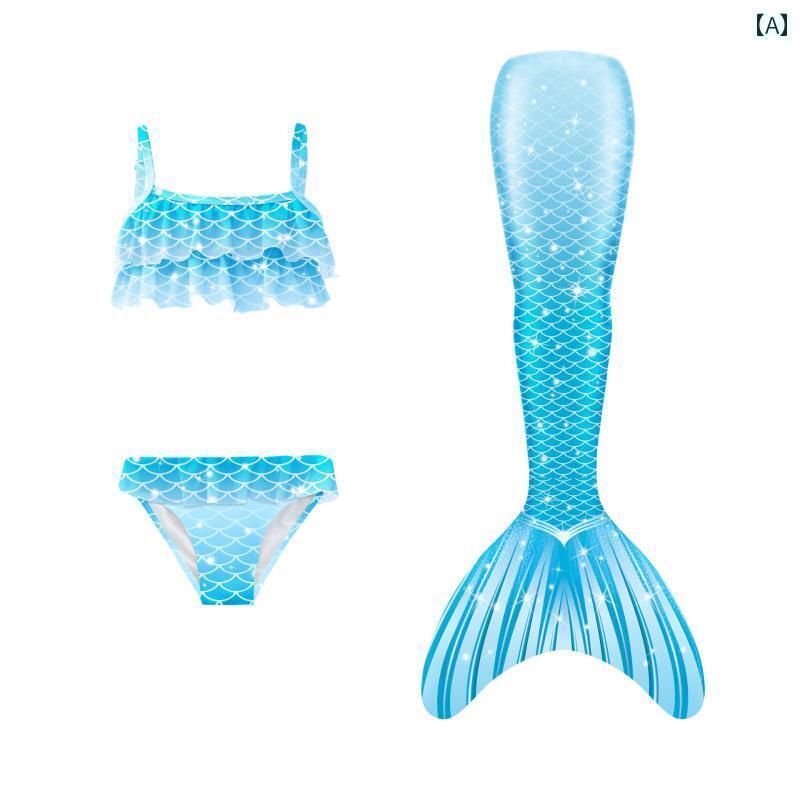 マーメイド キッズ用 人魚の しっぽの 子供用 プリンセス ドレス 女の子用 大きい 水着 スタイリッシュな ベビー用 夏の ビーチ 写真 ビキニ