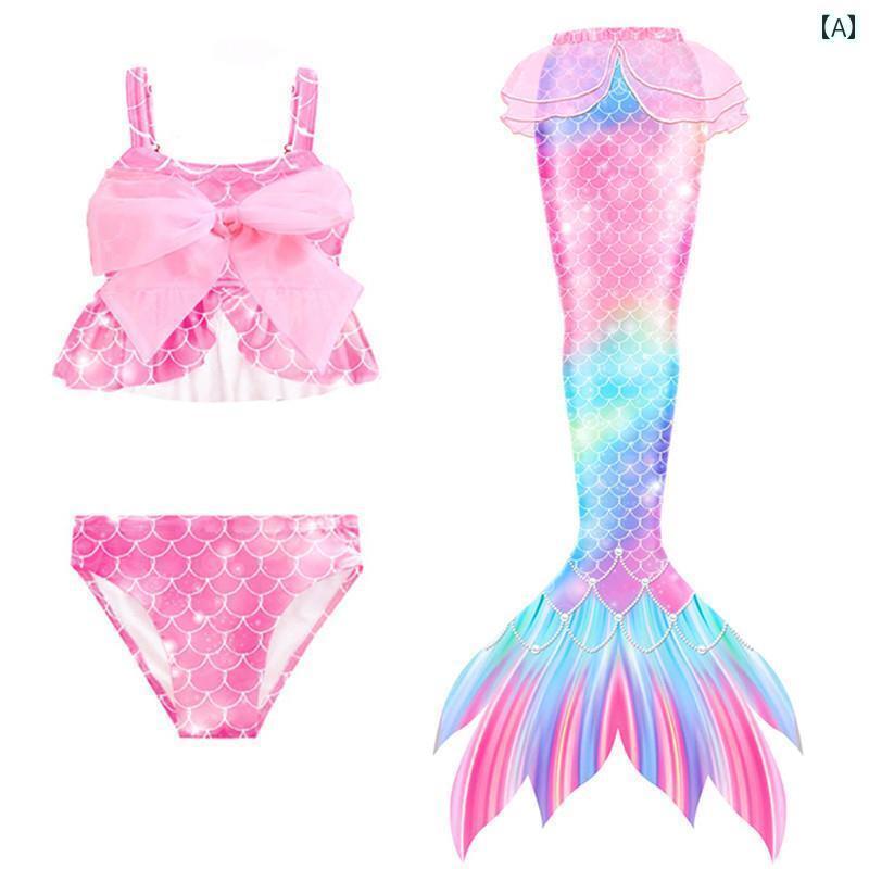 マーメイド キッズ用 人魚の しっぽ 子供用 女の子 水着 ウエスタンスタイル マーメイド プリンセス コ..