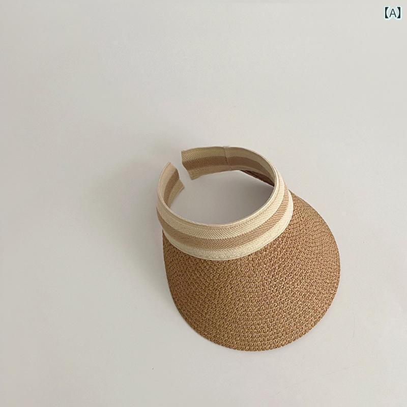 キッズ かわいい 麦わら帽子 子供用 夏用 サンハット つば 広 空の トップが 付いた 麦わら 帽子 女の..