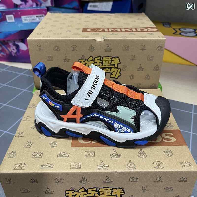 快適 キッズ用 シューズ つま先が 閉じた 夏の 男の子と 女の子 子供用 サンダル 軽量で 柔らかい 底 滑り止め 通気性 スポーツ ビーチ シューズ