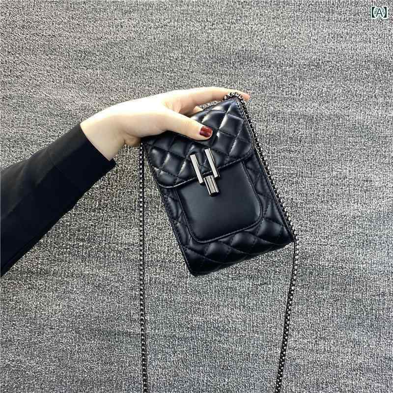 小物 アクセサリー バッグ レディース 女性用 ミニ スマートフォン バッグ年 ラインストーン チェーン バッグ 縦型 スマートフォンと コイン用 クロス ボディバッグ