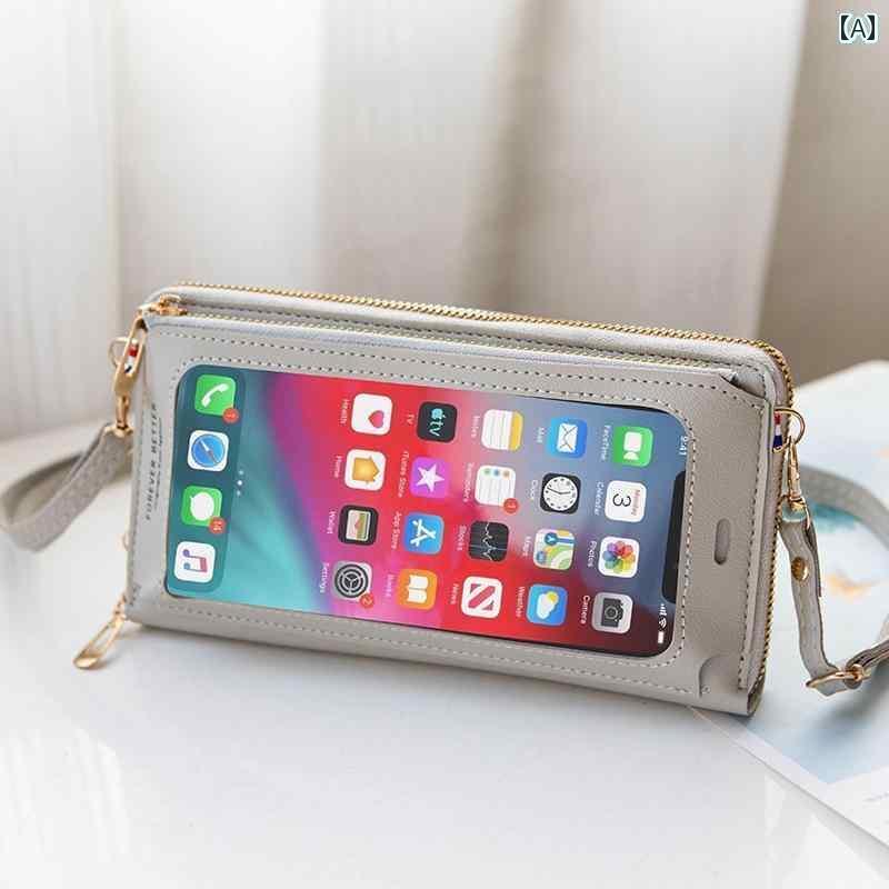 小物 アクセサリー バッグ レディース タッチ スクリーン スマートフォン バッグ レディース クロス ボ..