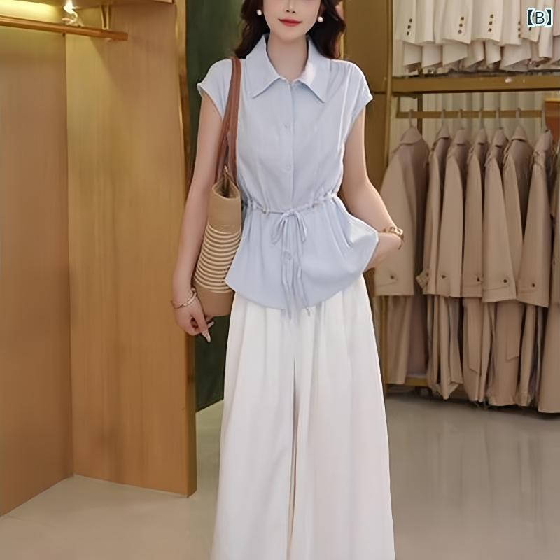 シック ブラウス 半袖 2025夏の ウエスト ブラウス トップス レディースな 無地 スリム 半袖 シャツ