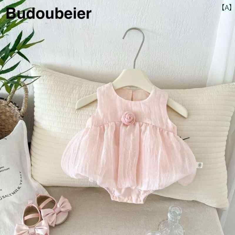 かわいい ドレス ベビー 英国製 女の子 夏服 プリンセス 風 ドレス 赤ちゃん 100日 満月 ワンピース ロ..