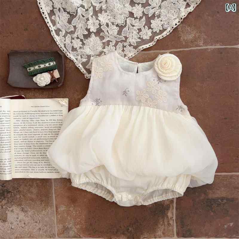 赤ちゃん用ドレス かわいい ベビー スカート 夏用 スイート ドレス 服 薄手 1歳 プリンセス パッケージ