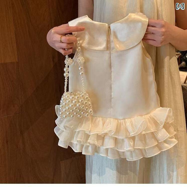 赤ちゃん用ドレス かわいい ベビー 服 夏 ベスト ドレス 1歳 ウェディングドレス プリンセス ワンピー..