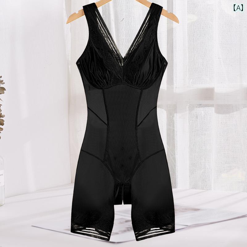ボディ ストッキング シェイパー オープンクロッチ 夏用 薄型 ワンピース ボディシェイパー 腹 囲 ウエスト ベルト ブラジャー シームレス コルセット 女性 ボディ シェイピング 下着