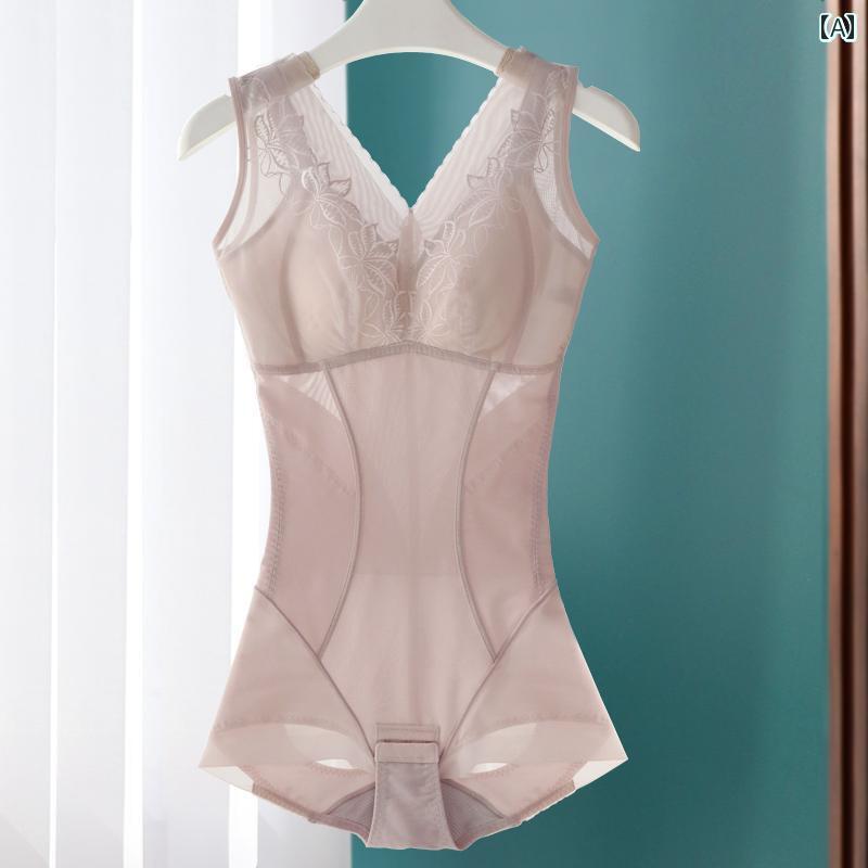 ボディ ストッキング シェイパー 女性用 夏用 薄型 ボディ シェイピング ジャンプスーツ お腹と ヒップ..