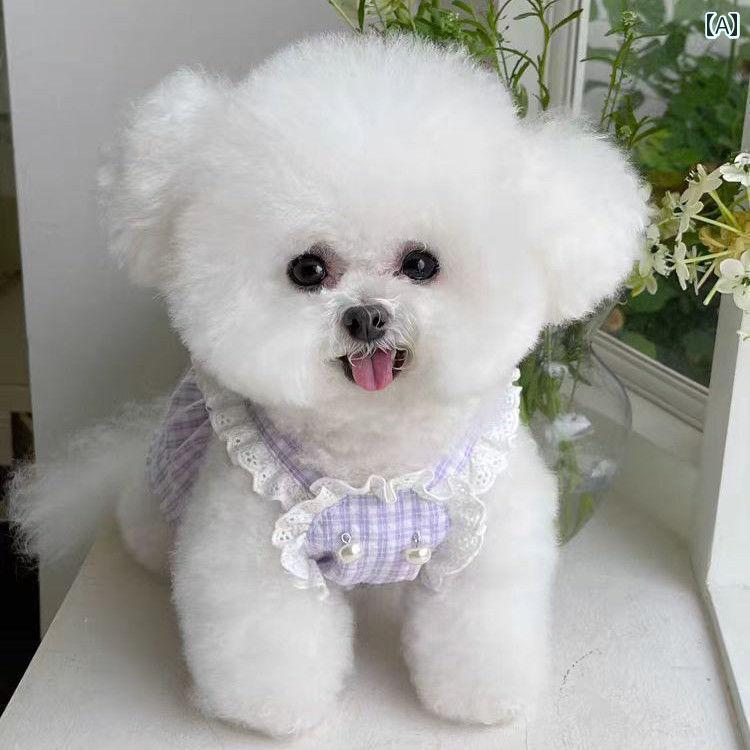 小型犬用 ドレス かわいい ペット 猫 犬 服 プリンセス 小型 シュナウザー テディ 春夏 レース スカート