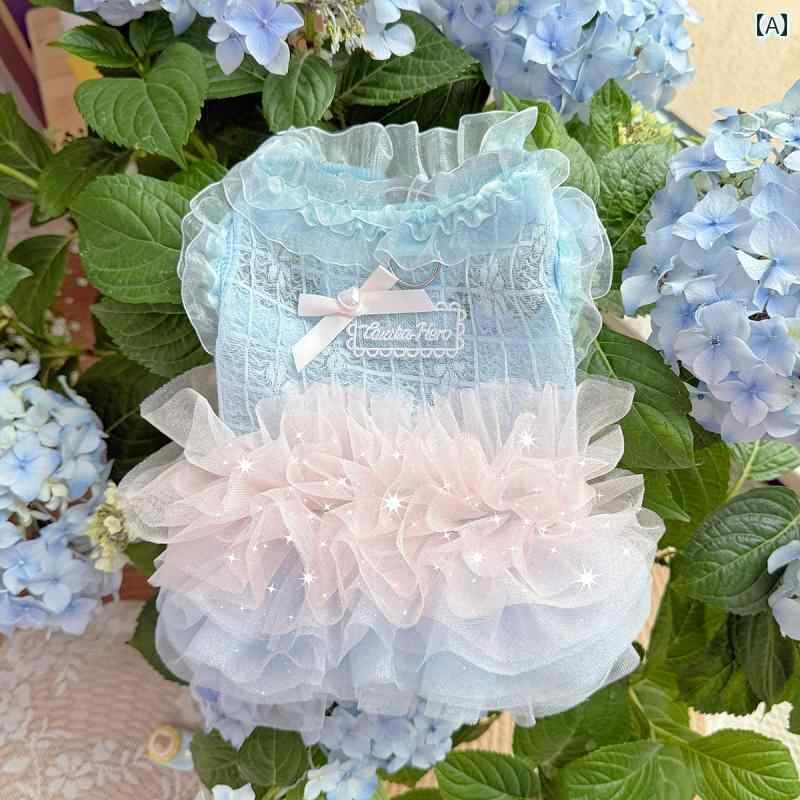 小型犬用 ドレス かわいい ペット 犬 猫 服 夏 薄手 キャミソール テディ ビション ポメラニアン メッ..