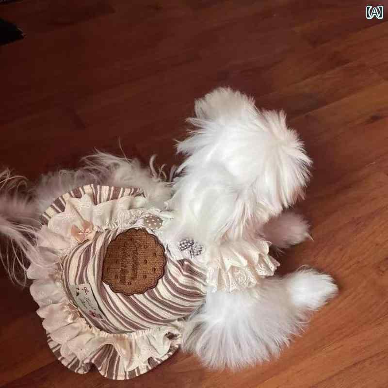 小型犬用 ドレス かわいい 犬 服 秋冬 猫 ドレス かわいい ニット サスペンダー ペット マルチーズ ポ..