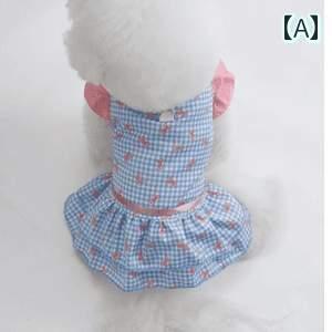 小型犬用 ドレス かわいい ペット 服 夏用 薄手 犬 猫 ビション ゴールデンレトリバー コーギー 中型 ..