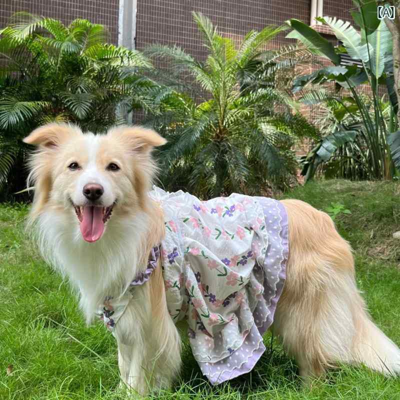 小型犬用 ドレス かわいい 中型 犬と 大型 犬用の 犬 服 秋用の スカート 快適で 抜け毛 防止の 秋 ド..