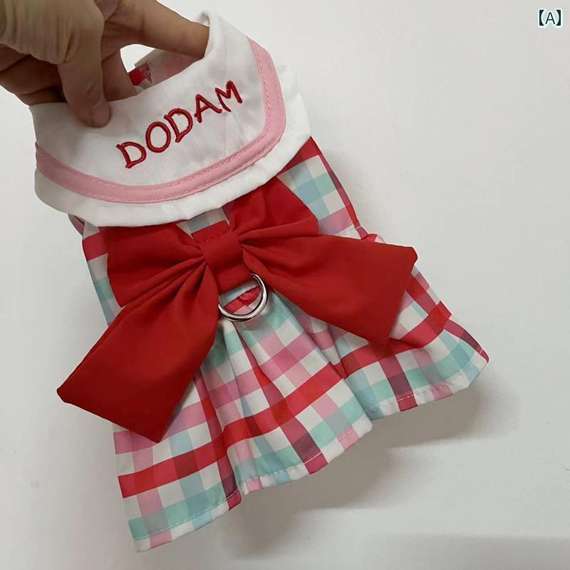 小型犬用 ドレス かわいい リボン プリンセス ドレスは ペットの 春夏 薄手 テディ ビション 小型 犬 ..