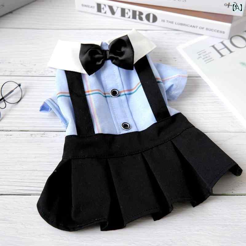 小型犬用 ドレス かわいい ペット ビション 小型 犬 テディ 服 春夏 薄手 四 足 プリンセス 学生 スカ..