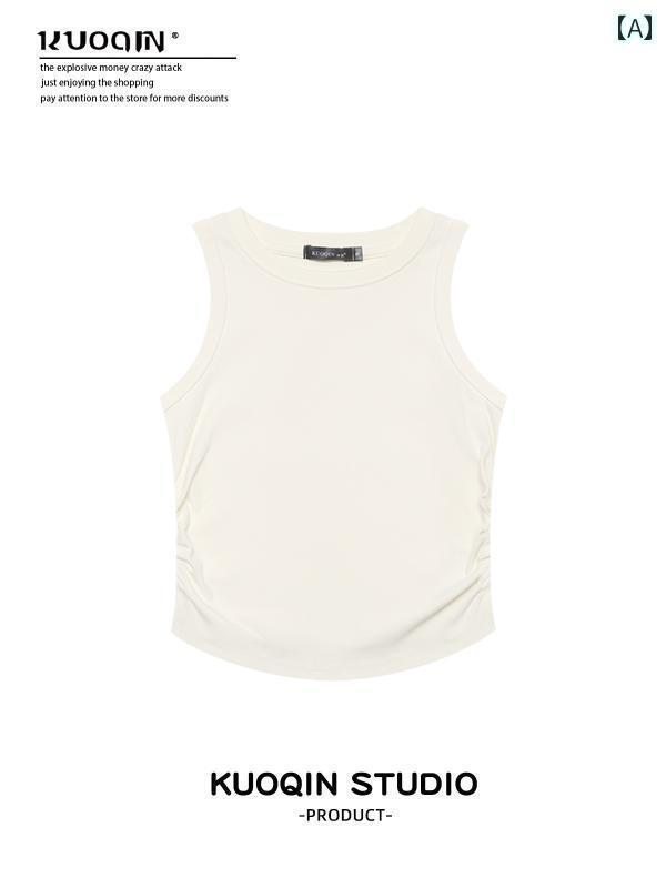 レディース タンクトップ フィット Kuoqin 2025夏 ノースリーブ ジャズ ダンス トップス レディース ク..