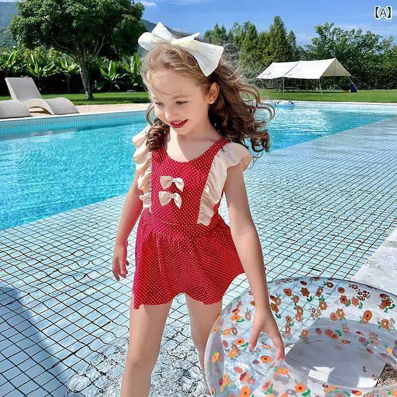 ベビー用 水着 女の子 水着 夏の 子供用 ワンピース パフスリーブ 3歳 6歳の 夏服 リトル プリンセス